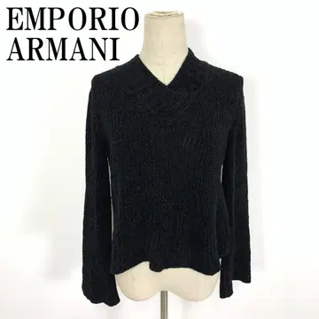 LA9033 엠포리오 아르마니 긴팔 니트 블랙 아크릴 100% 40
