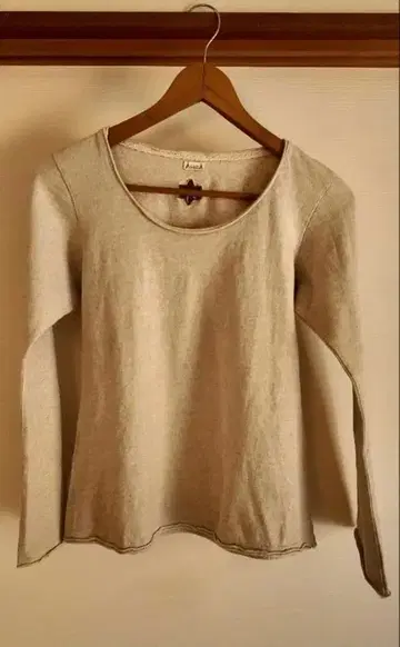 asana 파야카 헴프 코튼 두꺼운 원단 플레어 슬리브 키나리