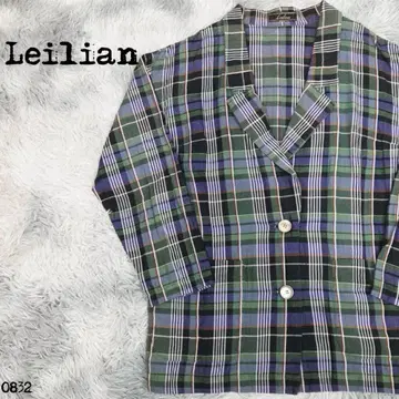 Leilian 레리안 체크 자켓 멀티 컬러 루즈핏 0832