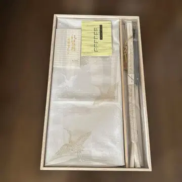 [ 미사용 새상품 ] 예복용 화이트 오비 장식 천 허리띠 세트