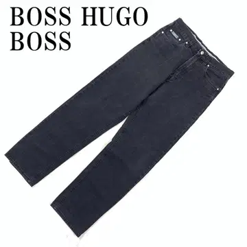 LA9035 보스 휴고보스 블랙 데님 청바지 W32 L34