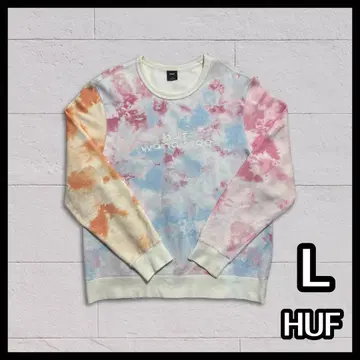 HUF 타이다이 패턴 맨투맨 L 사이즈