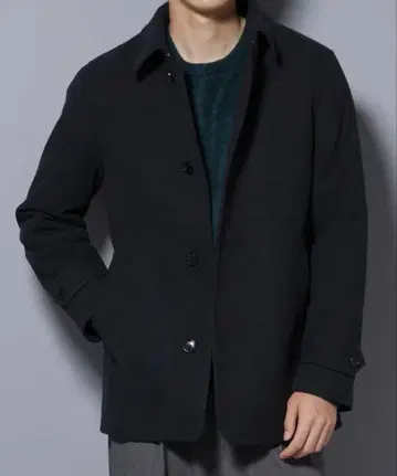 NANO universe 테크 멜톤 싱글 코트 네이비 나노 유니버스