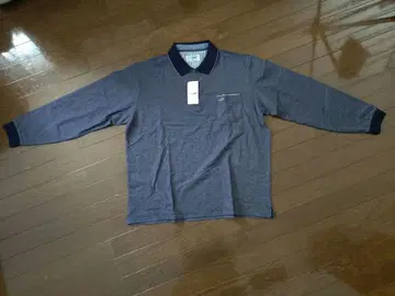 남성용 Crocodile 네이비 긴팔 피케 셔츠 LL