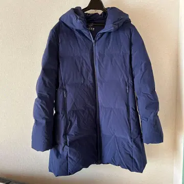 유니클로 심리스 다운 코트 네이비 XL