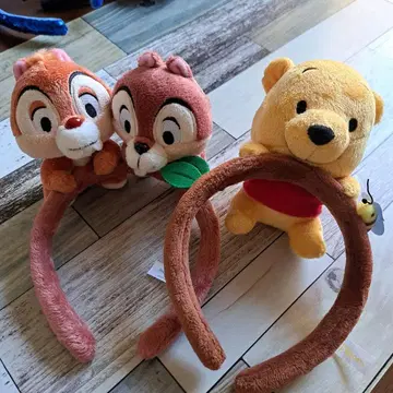 푸우 칩과 데일 머리띠 2개 세트