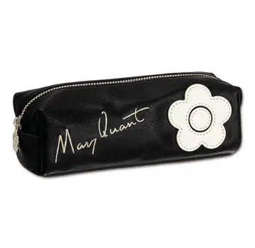 마리콴트 사인 로고 데이지 패치 스퀘어 펜 케이스