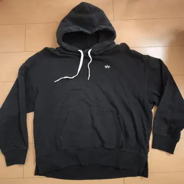 ALPHA INDUSTRIES 블랙 후드티 M