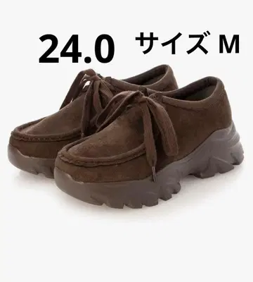 미사용 새상품 로퍼 모카 레이스업 스니커즈 여성용 EVOL