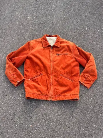 Lee Cooper 오렌지 코듀로이 자켓 보아 안감 부착