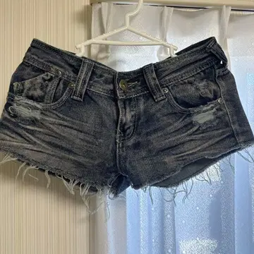 TaBoo 다크 그레이 데님 갸루 숏팬츠