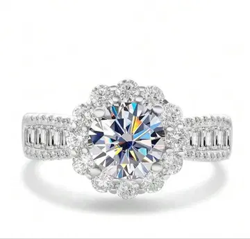 다이아몬드 2ct 풀 다이아 디자인 하프 이터니티 S925