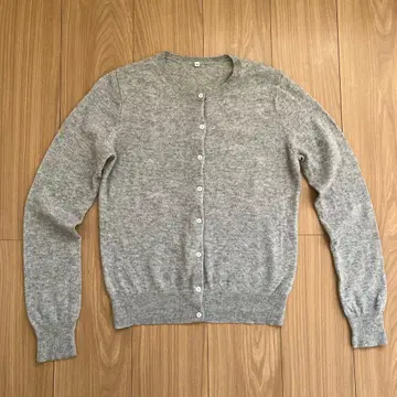 무인양품 캐시미어 100% 가디건 그레이
