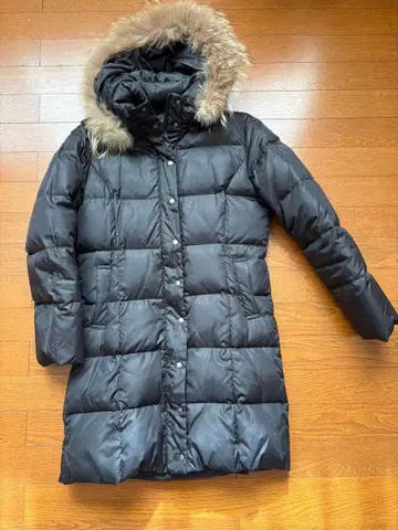 퍼 달린 블랙 다운 자켓 M