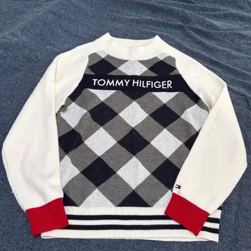 TOMMY HILFIGER 다이아몬드 패턴 니트 스웨터 S