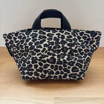 에르베샤 펠리에 보트형 토트 S 레오파드 무늬