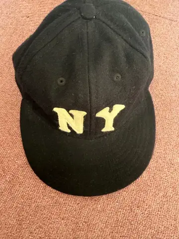 EBBETS 필드 로고 자수 블랙 야구 모자 7 1/4