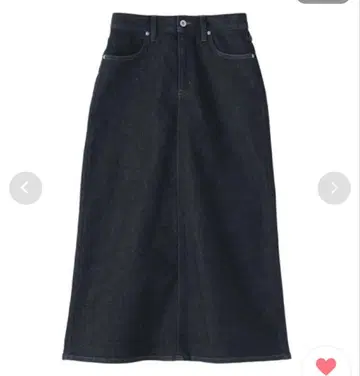 무인 스트레치 데님 A라인 스커트 M