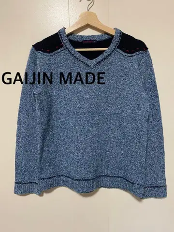 GAIJIN MADE 가이진메이드 V넥 니트 스웨터 울 혼방 S