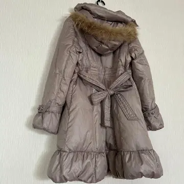 후드 탈부착 다운 롱 코트