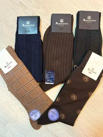 Aquascutum 블랙 삭스 25-27cm