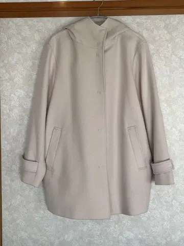 23구 울 캐시미어 비버 후드 부착 숏코트 38