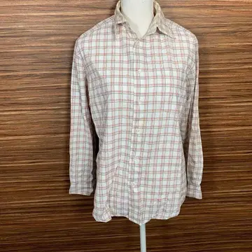 인터메쪼 셔츠 M 사이즈 빨간색 레드 체크 긴팔