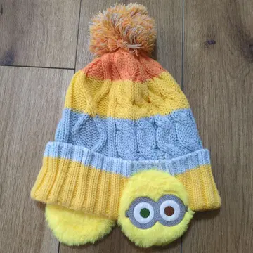 미니언 니트 모자 USJ 귀마개 포함