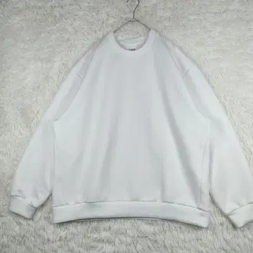 남성용 GU 액티브 XL 화이트 오버 사이즈 크루넥 트레이닝복