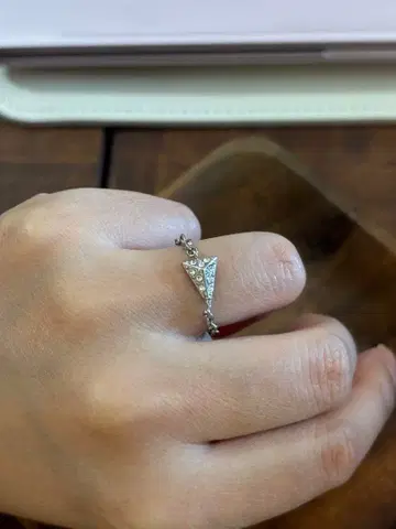 snidel 삼각형 모티브 실버 반지