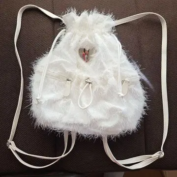 엑시즈팜 POETIQUE 퍼 숄더백 화이트