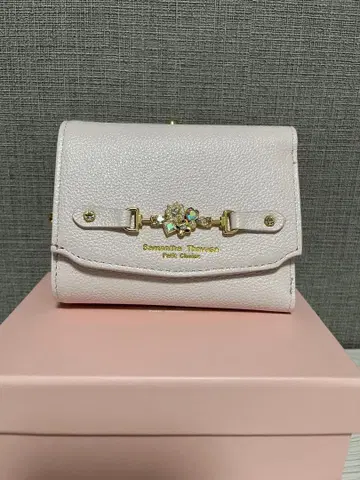 사만사 타바사 이단 접이식 지갑 핑크