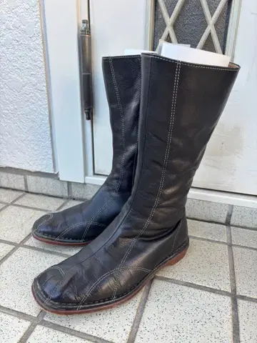 바클레이 BARCLAY 가죽 블랙 롱 부츠 23.0 vintage