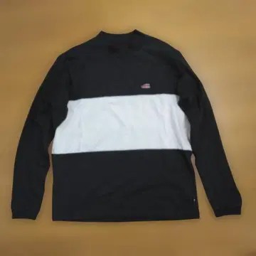 뉴발란스 긴팔 모크넥 셔츠 블랙/화이트