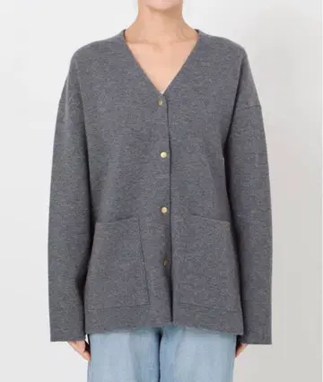 도트 버튼 V넥 가디건