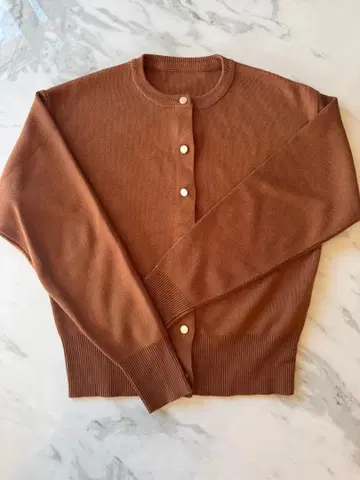 ur's 브라운 니트 가디건