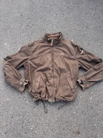 NAPAPIJRI 나파피리 로고 와펜 코튼 자켓 브라운 M~L 상당