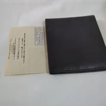 스타일 인덱스 접이식 지갑 블랙 천연 가죽 부드러운