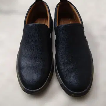 블랙 가죽풍 남성 신발 카모 패턴 밑창