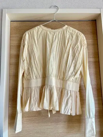 BUNON 실크 혼방 긴팔 코튼 블라우스