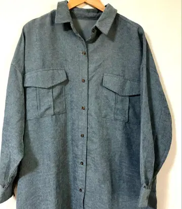 셔츠 원피스 코듀로이 cpo 오버 사이즈(M)