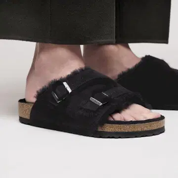 [ BIRKENSTOCK ] 취리히 시어링 샌들 블랙 새상품
