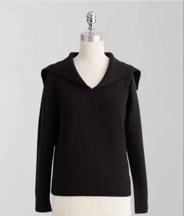 로에프 세일러 카라 니트 블랙