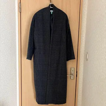 EHEL 노카라 롱 코트 짙은 그레이 M