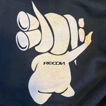RECON 캐릭터 프린트 후드티 L 사이즈 블랙