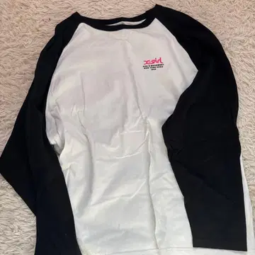 x-girl 긴팔 T셔츠 S 사이즈 화이트/블랙