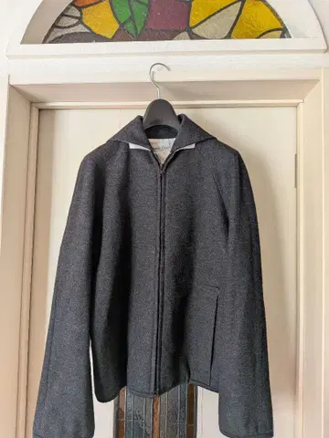 TSUMORI CHISATO 다크 그레이 자켓 세일러 카라 안감 면