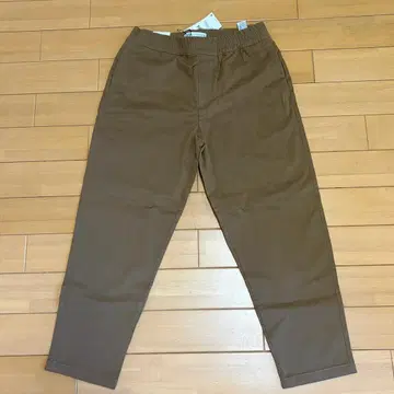 미사용 ZARA 발목 기장 치노 팬츠 L 허리밴딩 스트레치 원단