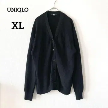 유니클로 긴팔 가디건 XL 블랙 V넥 스웨터 캐시미어 혼방 306
