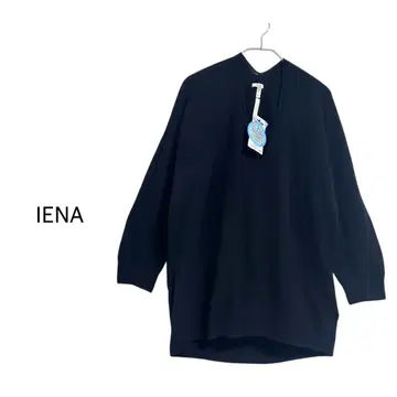 IENA 이에나 울 100% 7부 소매 돌먼 니트 풀오버 블랙